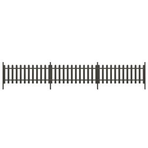 vidaXL stakit med stolper 3 stk. 614x80 cm WPC
