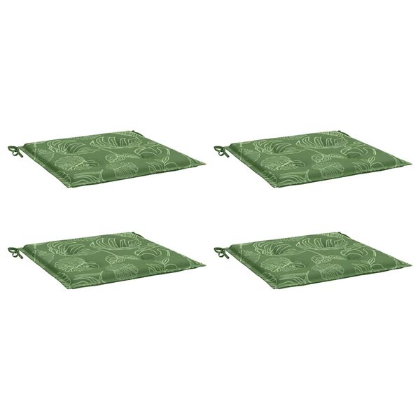 vidaXL stolehynder 4 stk. 40x40x4 cm stof bladm&oslash;nster