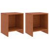vidaXL sengeborde 2 stk. 35x30x40 cm massivt fyrretr&aelig; honningbrun