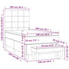 vidaXL kontinentalseng med madras 100x200 cm stof blå