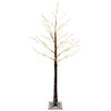 vidaXL Sned&aelig;kket LED-juletr&aelig; Brun 22 x 22 x 150 cm Plastik 232 LED'er
