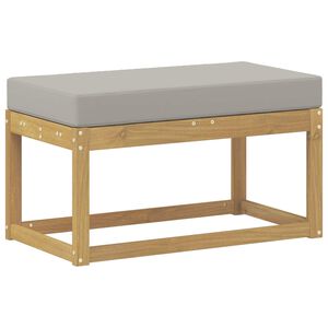 vidaXL Udend&oslash;rs Skammel B&aelig;nk Hvid 80 x 43 x 45 cm Massivt Akacietr&aelig;
