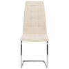 vidaXL spisebordsstole med cantilever 6 stk. stof cremefarvet