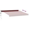vidaXL markise med LED-lys 400x350 cm automatisk betjening bordeaux