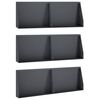 vidaXL St&oslash;ttemur 6 stk. 60 x 12 x 30 cm St&aring;l Antracit