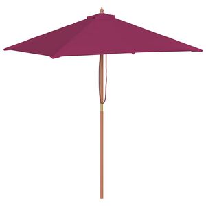 vidaXL parasol 150x200 cm tr&aelig;stang bordeauxr&oslash;d
