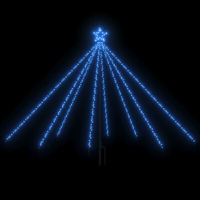 juletræ m 400 LED'er inde/ude blåt lys |