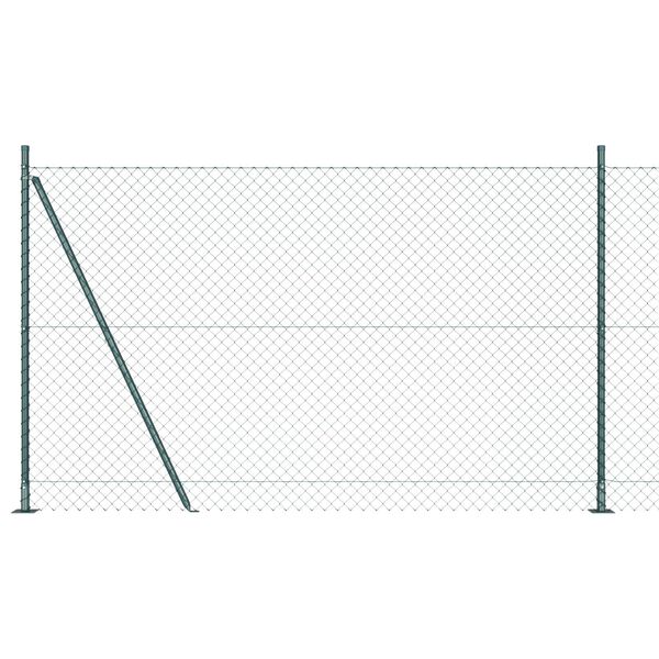 vidaXL Hegnsp&aelig;l Gr&oslash;n 10 x 1,4 m (40 x 40 mm net) St&aring;l og PVC