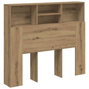 vidaXL sengegavl med opbevaring 120x19x103,5cm konstrueret tr&aelig; kunsteg