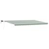 vidaXL Udtr&aelig;kkelig markise Gr&oslash;n og Hvid 500 &times; 300 cm Stof og aluminium
