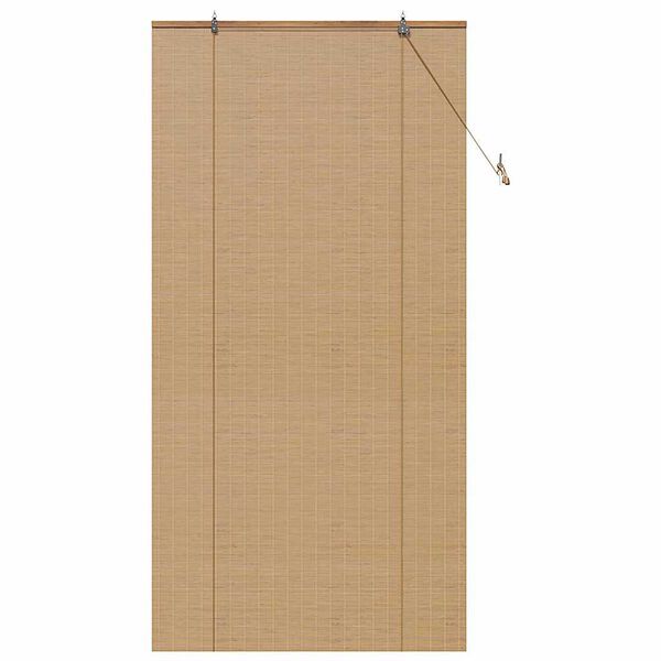 vidaXL Rullegardin med gardiner Brun 120 x 220 cm Bambus