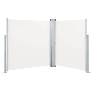 vidaXL dobbelt sidemarkise til terrassen 170 x 600 cm cremefarvet