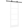 vidaXL Skyded&oslash;r ORKDAL Hvid 83 x 211 cm Massivt fyrretr&aelig; og glas
