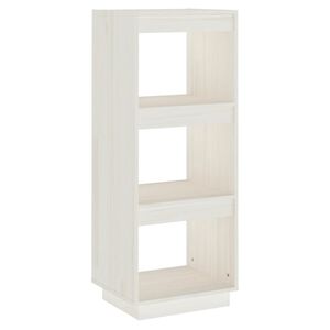 vidaXL bogreol/rumdeler 40x35x103 cm massivt fyrretr&aelig; hvid