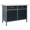 vidaXL arbejdsbord 120x60x85 cm st&aring;l sort