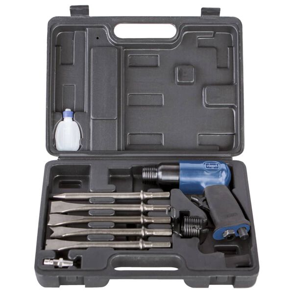 Scheppach pneumatisk hammers&aelig;t med 5 mejsler