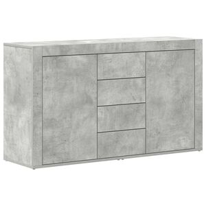 vidaXL Sideboard med skuffe Beton Gr&aring; 120 x 36 x 69 cm Konstrueret tr&aelig;