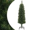 vidaXL smalt kunstigt juletr&aelig; med juletr&aelig;sfod 150 cm PVC gr&oslash;n