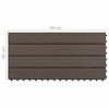 vidaXL Terrasse Flise 6 pcs M&oslash;rk Brun 60 x 30 cm WPC
