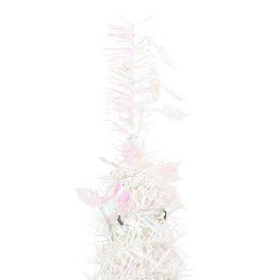 vidaXL kunstigt juletræ med 150 LED'er 180 cm pop op-funktion hvid