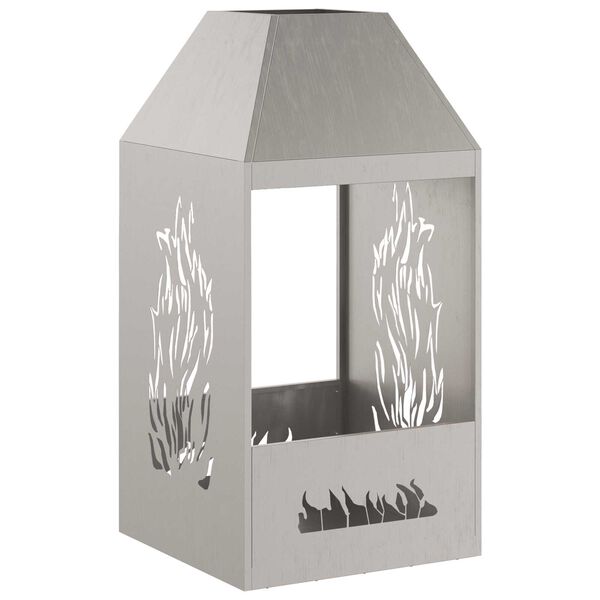 vidaXL Bålsted Brun 50 x 50 x 100 cm Stål