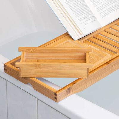 HI justerbar bakke til badekar (70-105)x22x4 cm bambus