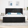 vidaXL LED Box Spring Bed med madras Sort 200 x 200 cm Stof