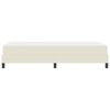 vidaXL Sengestel med madras Creme 90 x 200 cm Stof