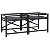 vidaXL Vaskemaskine Pedestal 2 pcs Sort 120 x 56 x 52 cm St&aring;l