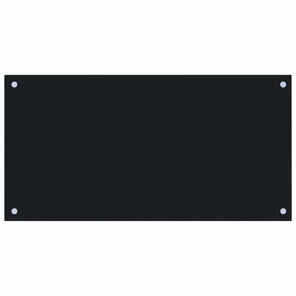 vidaXL stænkplade 80x40 cm hærdet glas sort