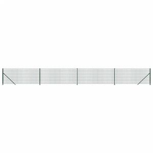 vidaXL tr&aring;dhegn med flange 1x10 m gr&oslash;n