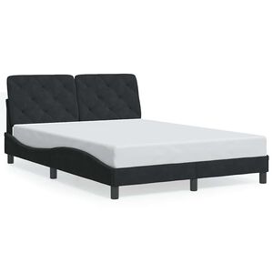 vidaXL sengeramme uden madras Sort 120x200 cm Fl&oslash;jl