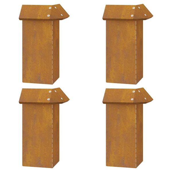 vidaXL Sneglehegn 8 pcs Rusten Cortenstål