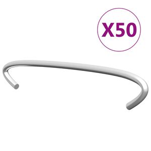 vidaXL gabionkroge 50 stk. galvaniseret st&aring;l 10 cm