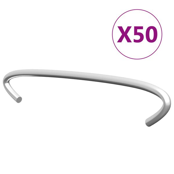 vidaXL gabionkroge 50 stk. galvaniseret stål 10 cm