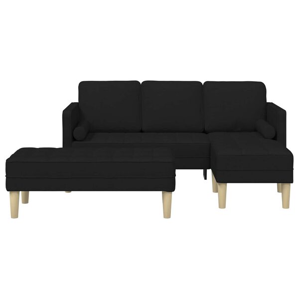 vidaXL Sofa Sæt 2 pcs Sort 173 x 131 x 67 cm Stof