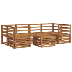 vidaXL Udend&oslash;rs sofagruppe 7 pcs Naturfarvet Massivt Akacietr&aelig;