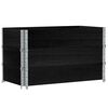 vidaXL pallerammer 3 stk. 100x50 cm massivt fyrretr&aelig; sort