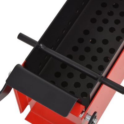 vidaXL briketpresser til papir 34x14x14 cm sort og rød
