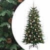 vidaXL Kunstigt Hinged Juletr&aelig; 150 cm 150 LED'er Varm hvid PE og PVC