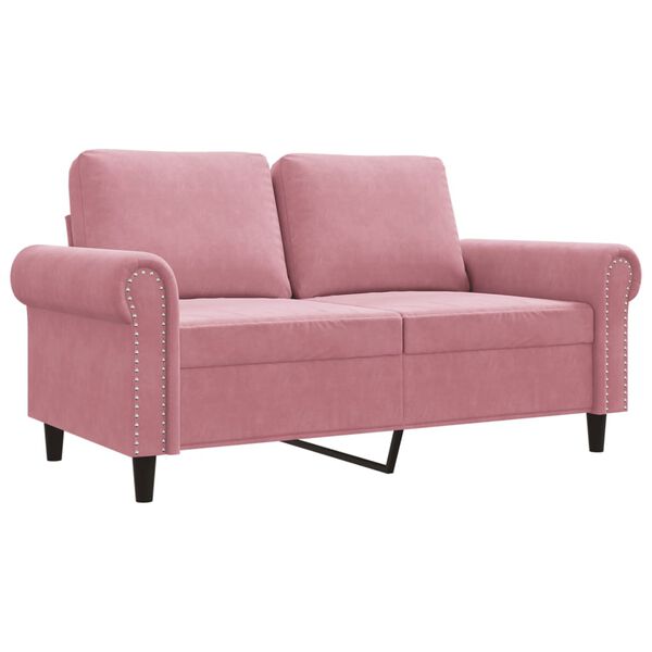 vidaXL 2-personers sofa 120 cm fløjl lyserød