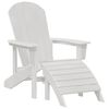 vidaXL Adirondack-stol Hvid 74 x 82 x 92cm HDPE