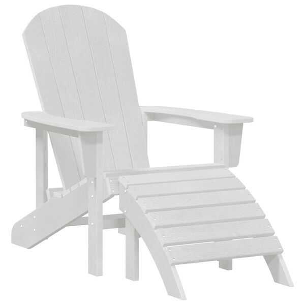 vidaXL Adirondack-stol Hvid 74 x 82 x 92cm HDPE