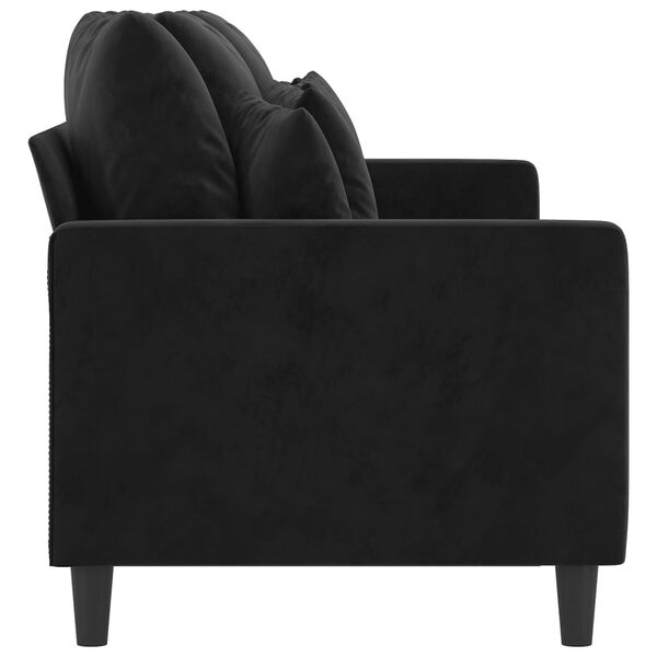 vidaXL 3-personers sofa 180 cm velour sort