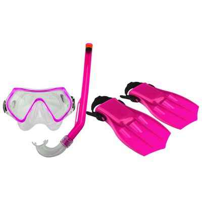Waimea junior dykkersæt med maske/snorkel/finner 34-38 pink/sort 88DS