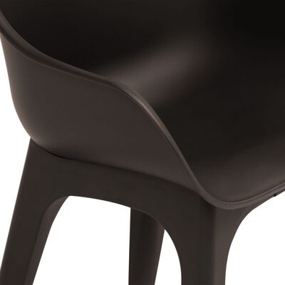 vidaXL spisebordsstole med armlæn 2 stk. plast brun