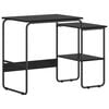 vidaXL Skrivebord med opbevaring Sort eg 100 x 50 x 75 cm