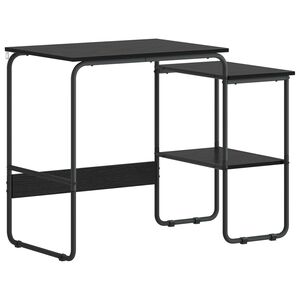 vidaXL Skrivebord med opbevaring Sort eg 100 x 50 x 75 cm