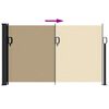vidaXL sidemarkise 117x300 cm sammenrullelig beige