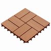 vidaXL Terrasse Flise 11 stk. Teaktr&aelig; 30 x 30 cm WPC